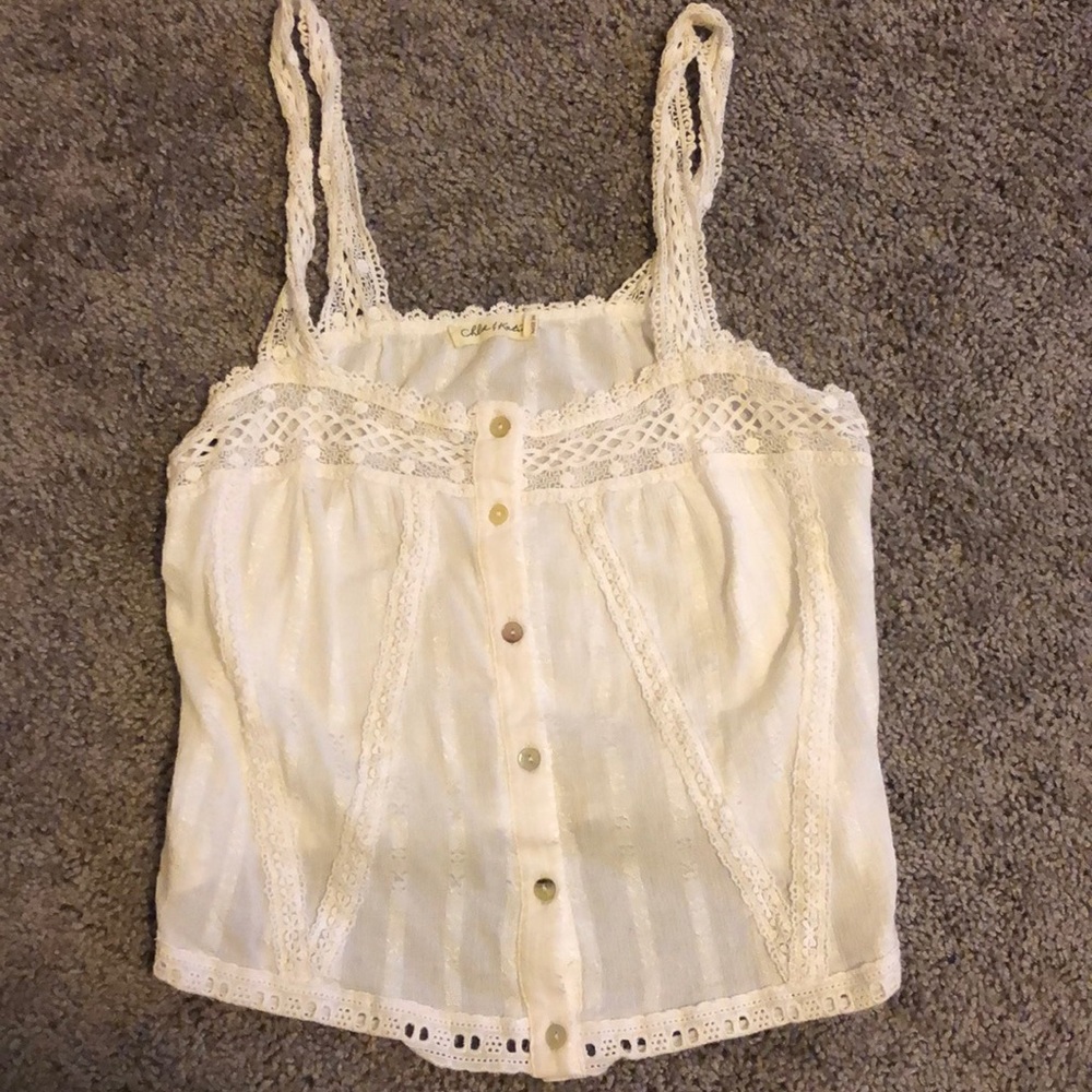 White lace tank top
